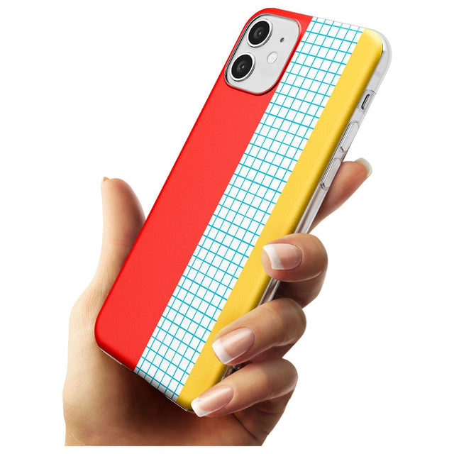 Abstract Grid Red, Blue, Yellow Slim TPU Phone Case for iPhone 11