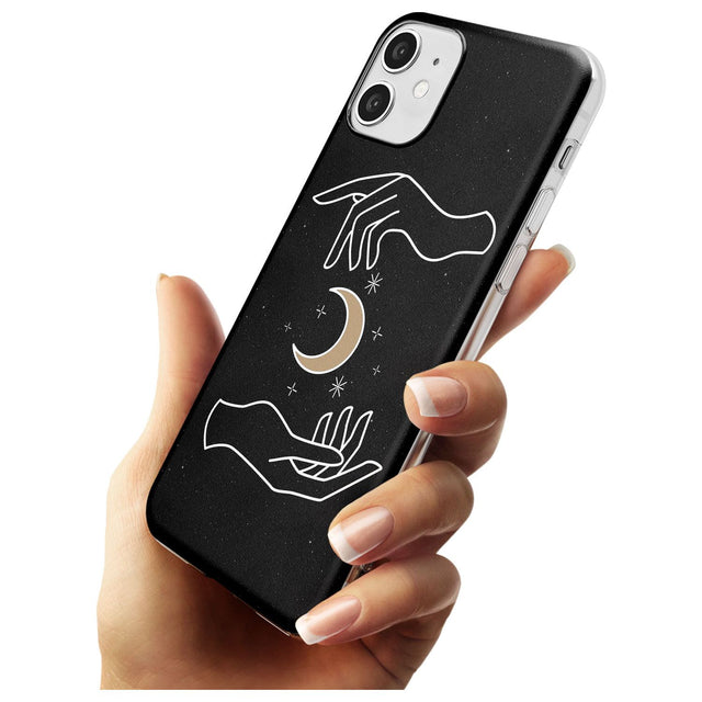 Hands Surrounding Moon Black Impact Phone Case for iPhone 11