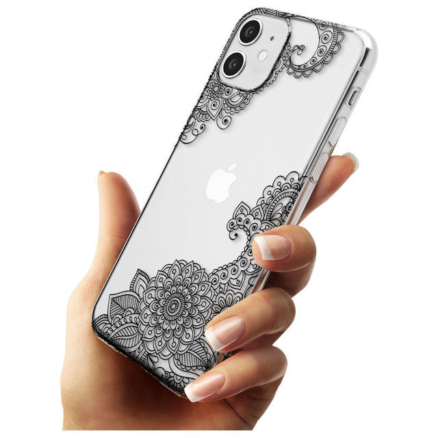 Black Henna Botanicals Slim TPU Phone Case for iPhone 11