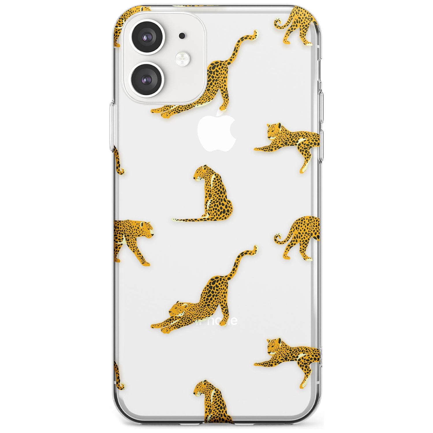 Clear Jaguar Jungle Cat Pattern Slim TPU Phone Case for iPhone 11