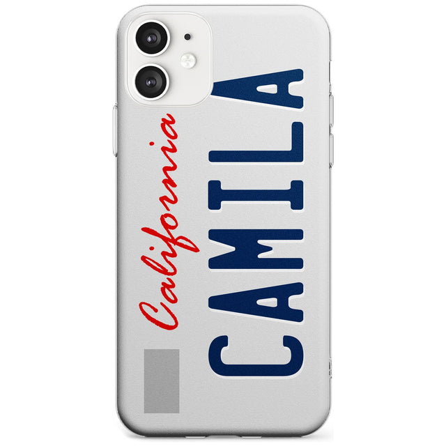 California License Plate Black Impact Phone Case for iPhone 11