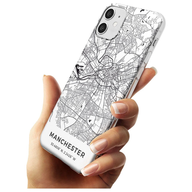 Map of Manchester, England Slim TPU Phone Case for iPhone 11