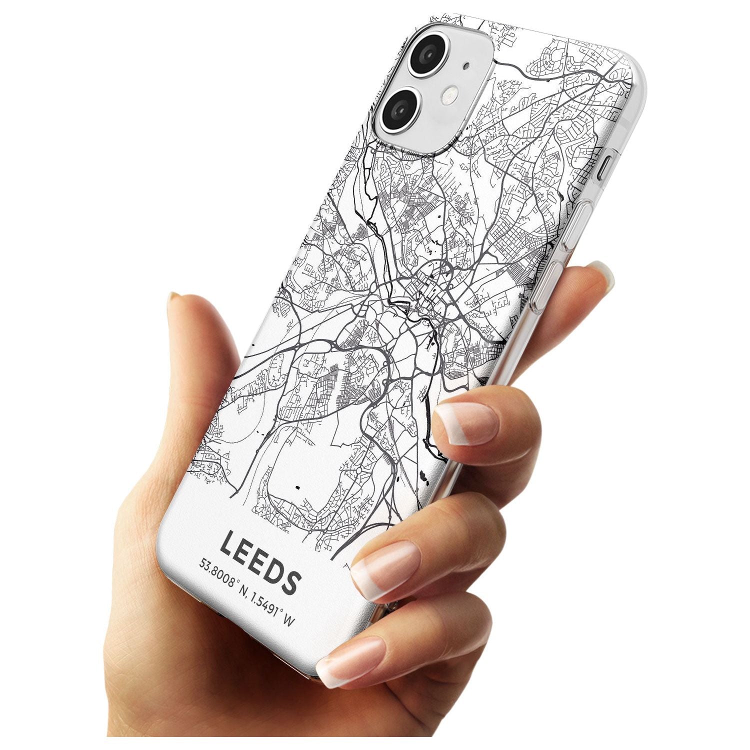 Map of Leeds, England Slim TPU Phone Case for iPhone 11