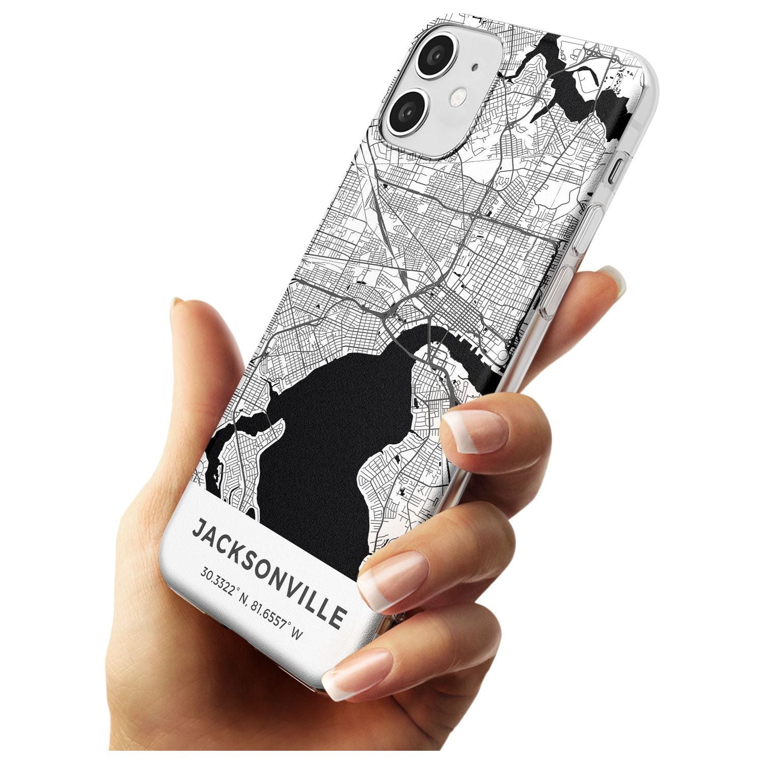 Map of Jacksonville, Florida Slim TPU Phone Case for iPhone 11