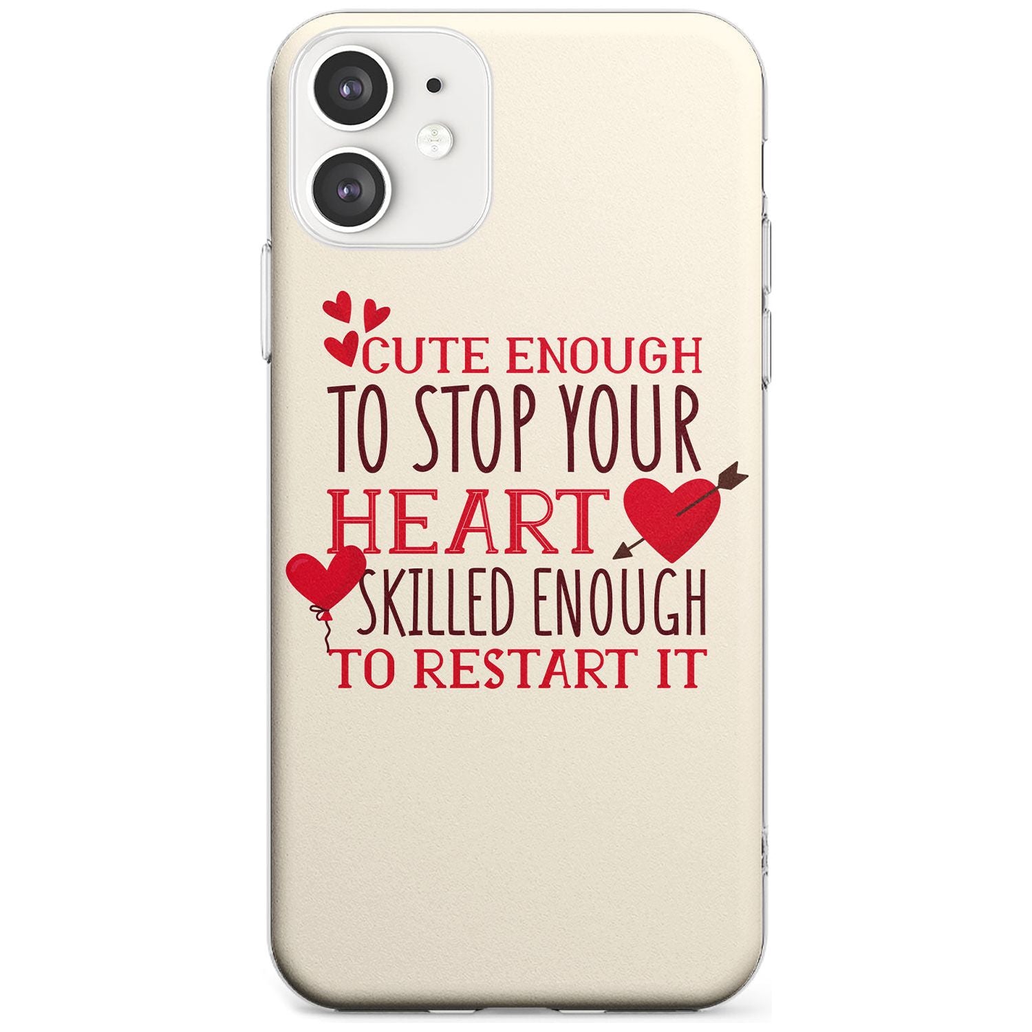 Medical Design Cute Enough to Stop Your Heart Slim TPU Phone Case for iPhone 11