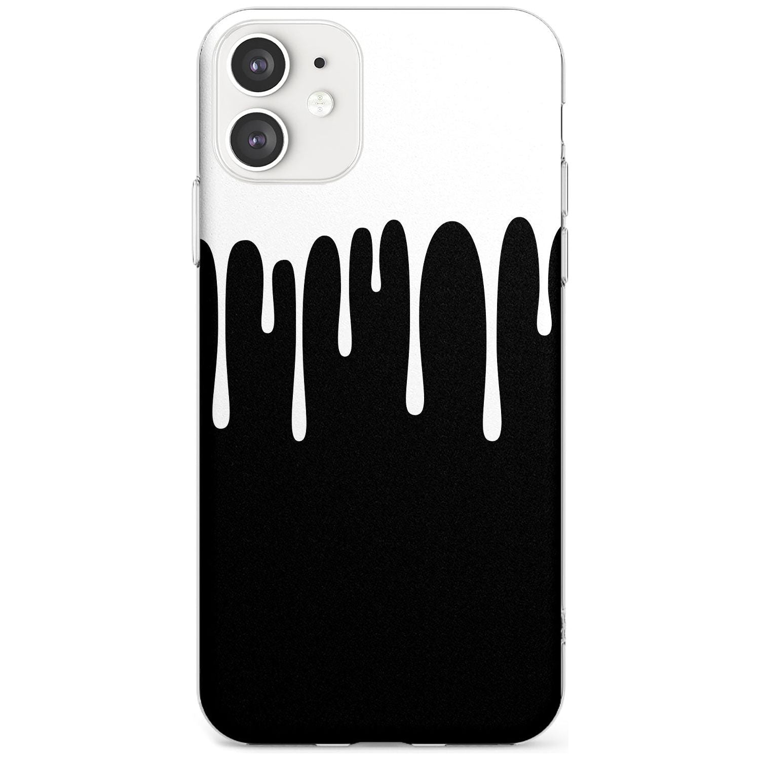 Melted Effect: White & Black iPhone Case Slim TPU Phone Case Warehouse 11