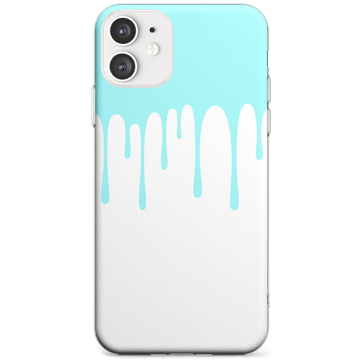 Melted Effect: Teal & White iPhone Case Slim TPU Phone Case Warehouse 11