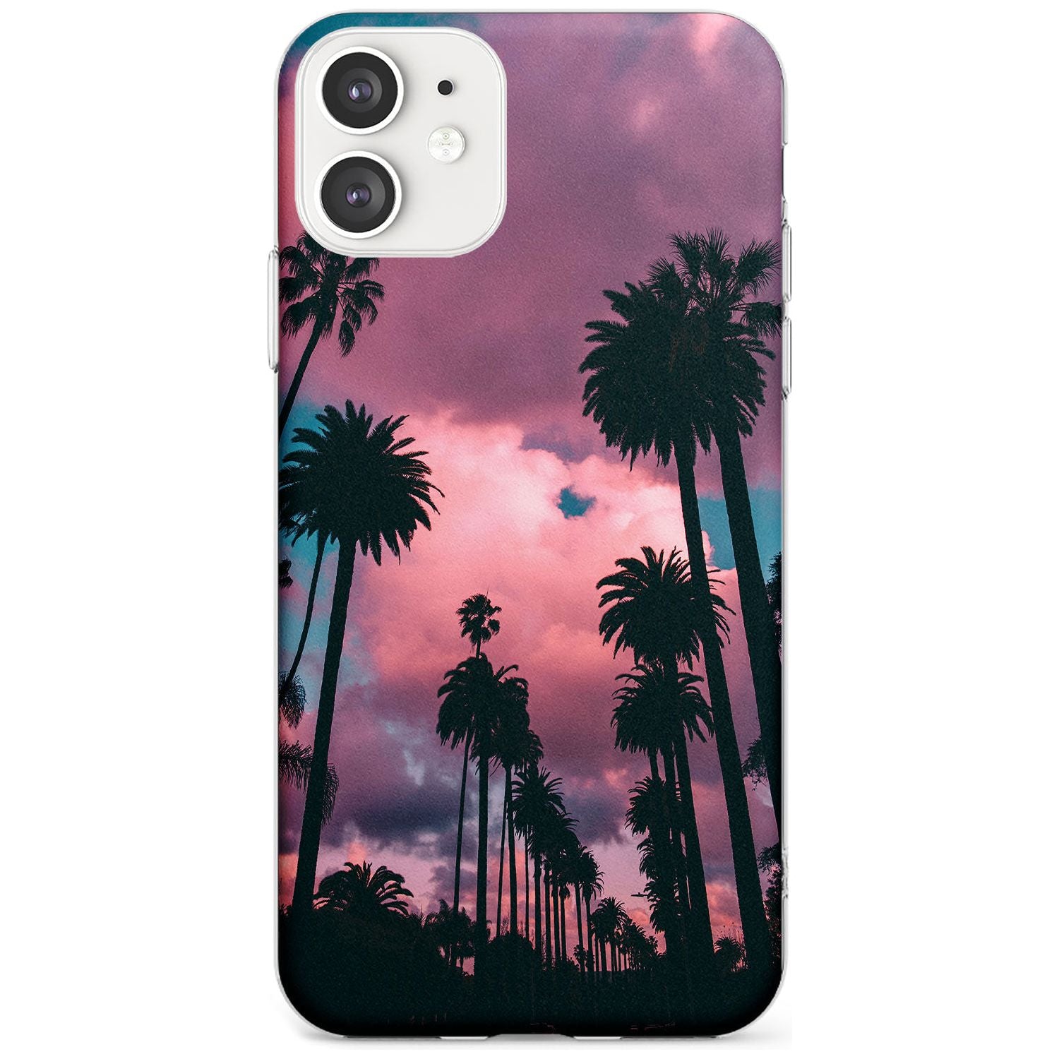 Palm Tree Sunset Photograph Slim TPU Phone Case for iPhone 11
