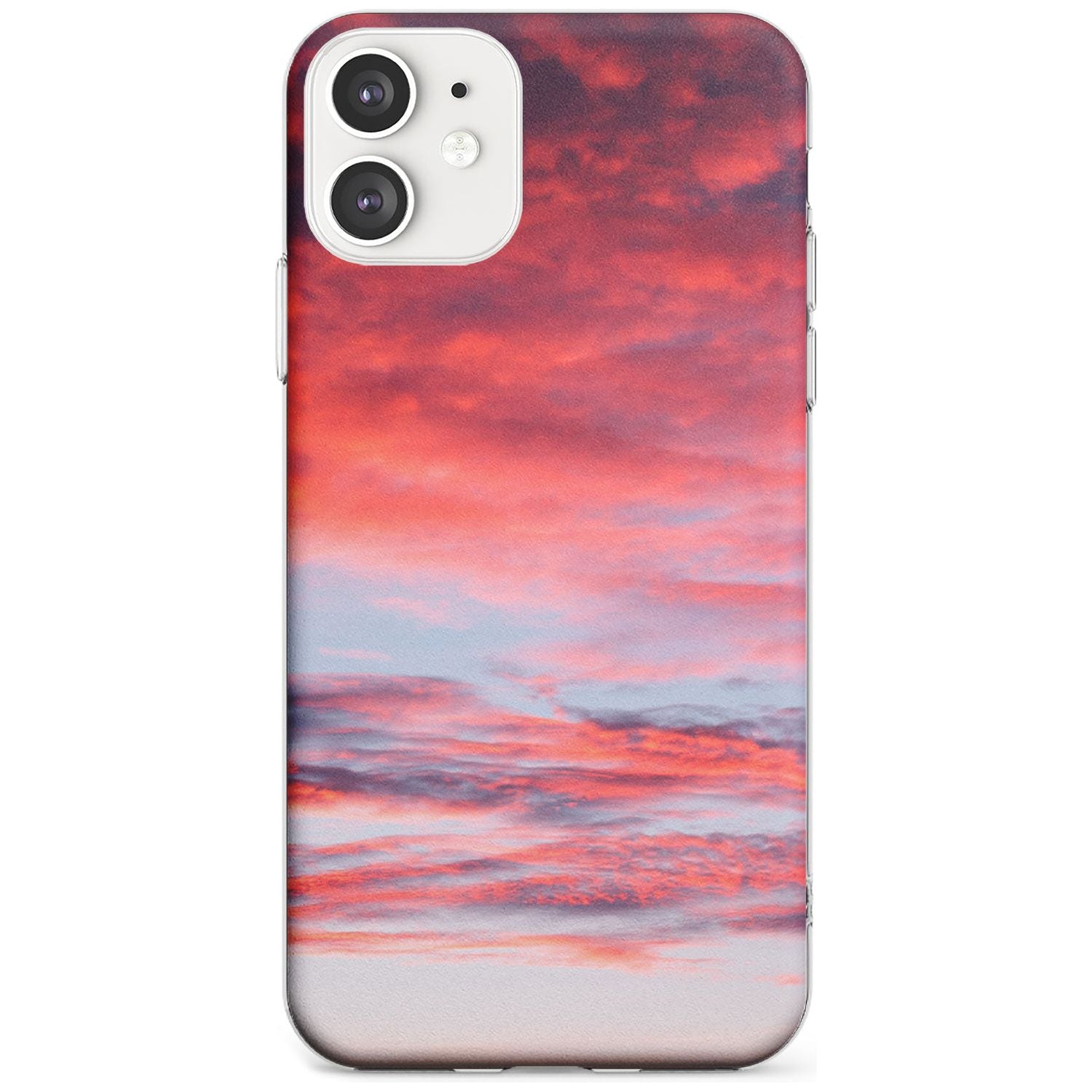 Pink Cloudy Sunset Photograph Slim TPU Phone Case for iPhone 11