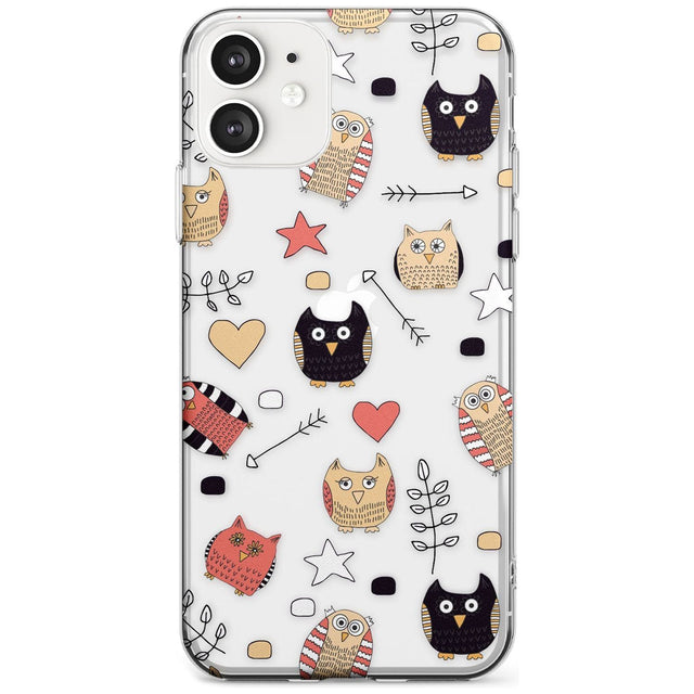 Cute Owl Pattern Slim TPU Phone Case for iPhone 11
