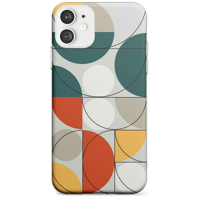 Abstract Half Circles Slim TPU Phone Case for iPhone 11