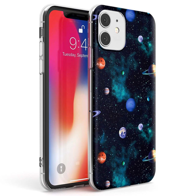 Deep Space Phone Case iPhone 11 / Clear Case,iPhone 12 / Clear Case,iPhone 12 Mini / Clear Case Blanc Space