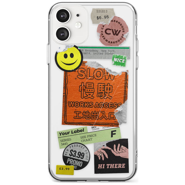 Kanji Signs Sticker Mix Black Impact Phone Case for iPhone 11