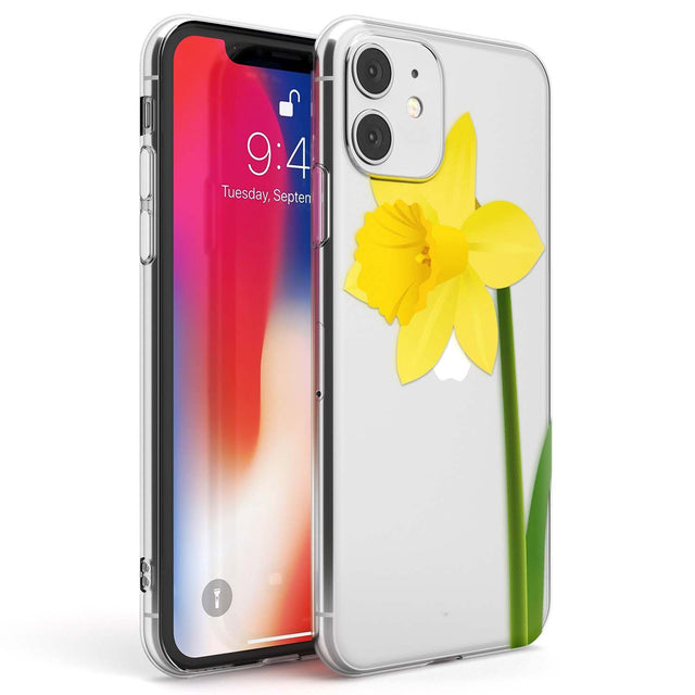 Daffodil Phone Case iPhone 11 / Clear Case,iPhone 12 / Clear Case,iPhone 12 Mini / Clear Case Blanc Space