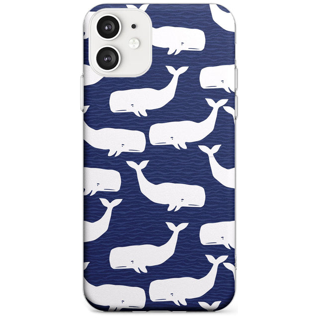Cute Whales  Black Impact Phone Case for iPhone 11