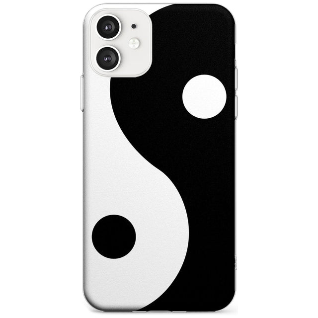 Large Yin Yang Phone Case iPhone 12 / Clear Case,iPhone 12 Mini / Clear Case,iPhone 11 / Clear Case Blanc Space