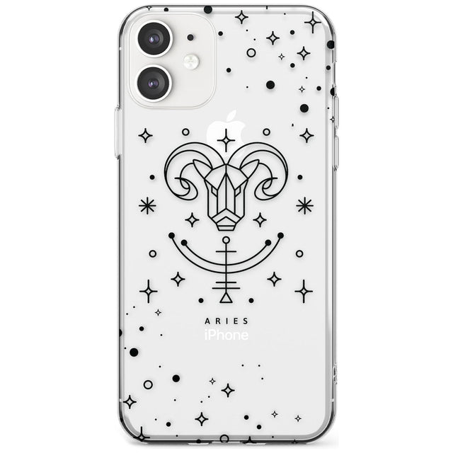 Aries Emblem - Transparent Design Slim TPU Phone Case for iPhone 11