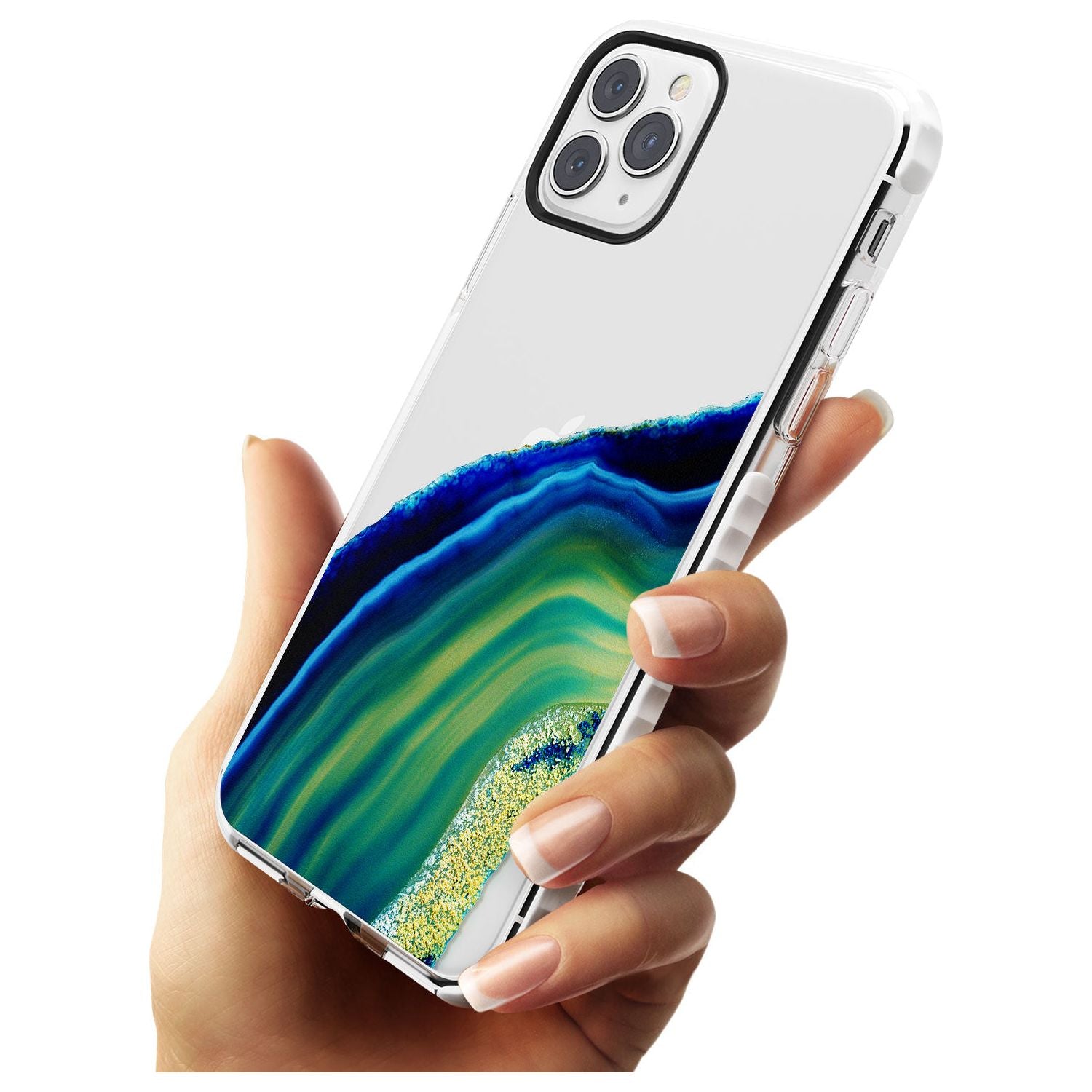 Green & Blue Gemstone Crystal Impact Phone Case for iPhone 11 Pro Max