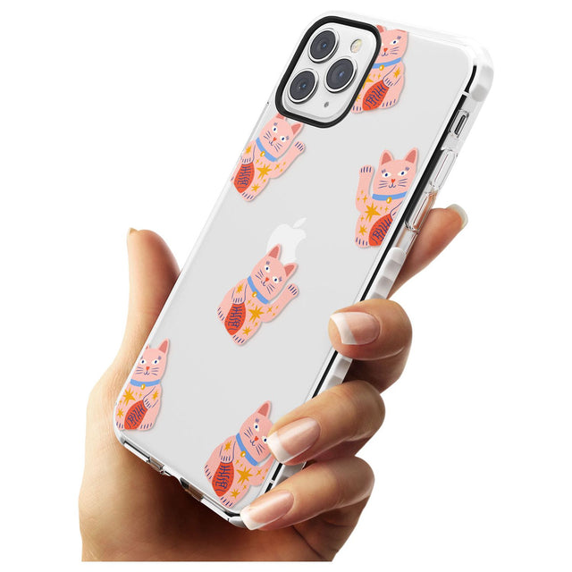 Waving Cat Pattern Impact Phone Case for iPhone 11 Pro Max