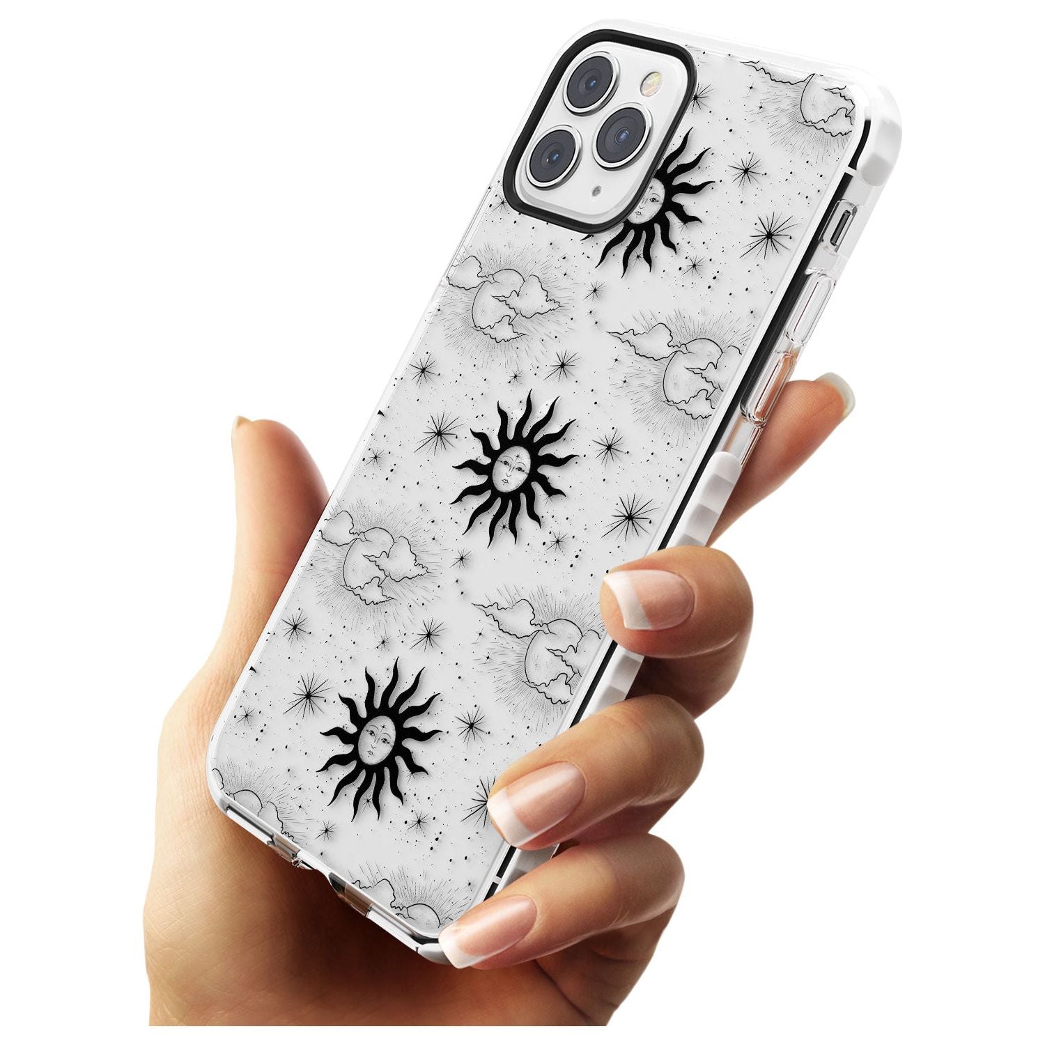 Suns & Clouds Vintage Astrological Impact Phone Case for iPhone 11 Pro Max