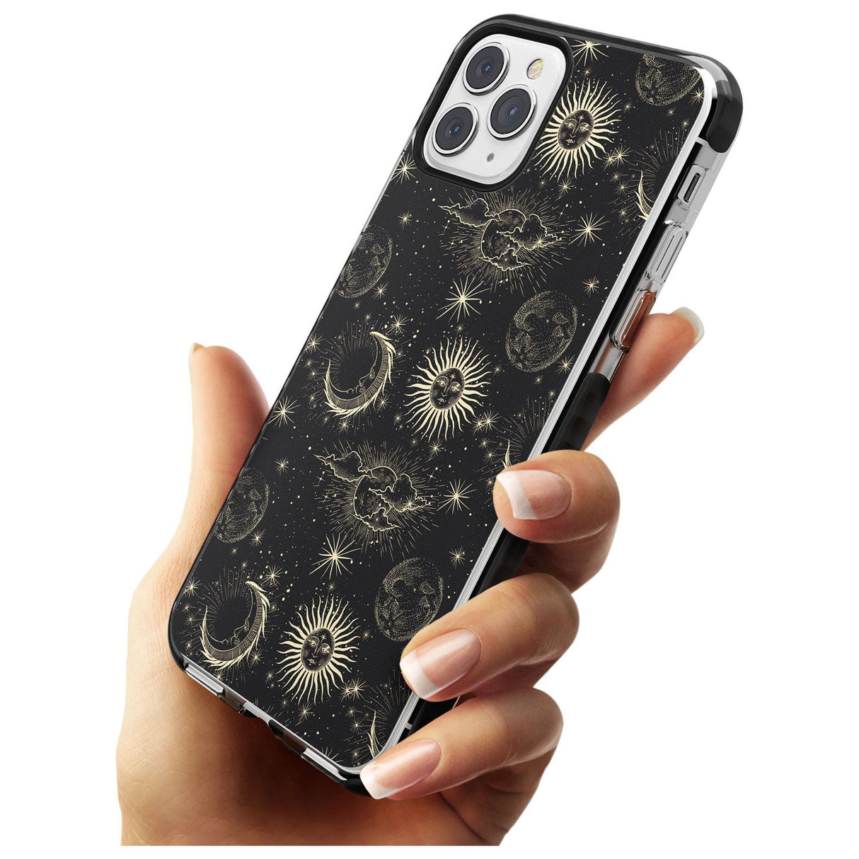 Large Suns, Moons & Clouds Pink Fade Impact Phone Case for iPhone 11