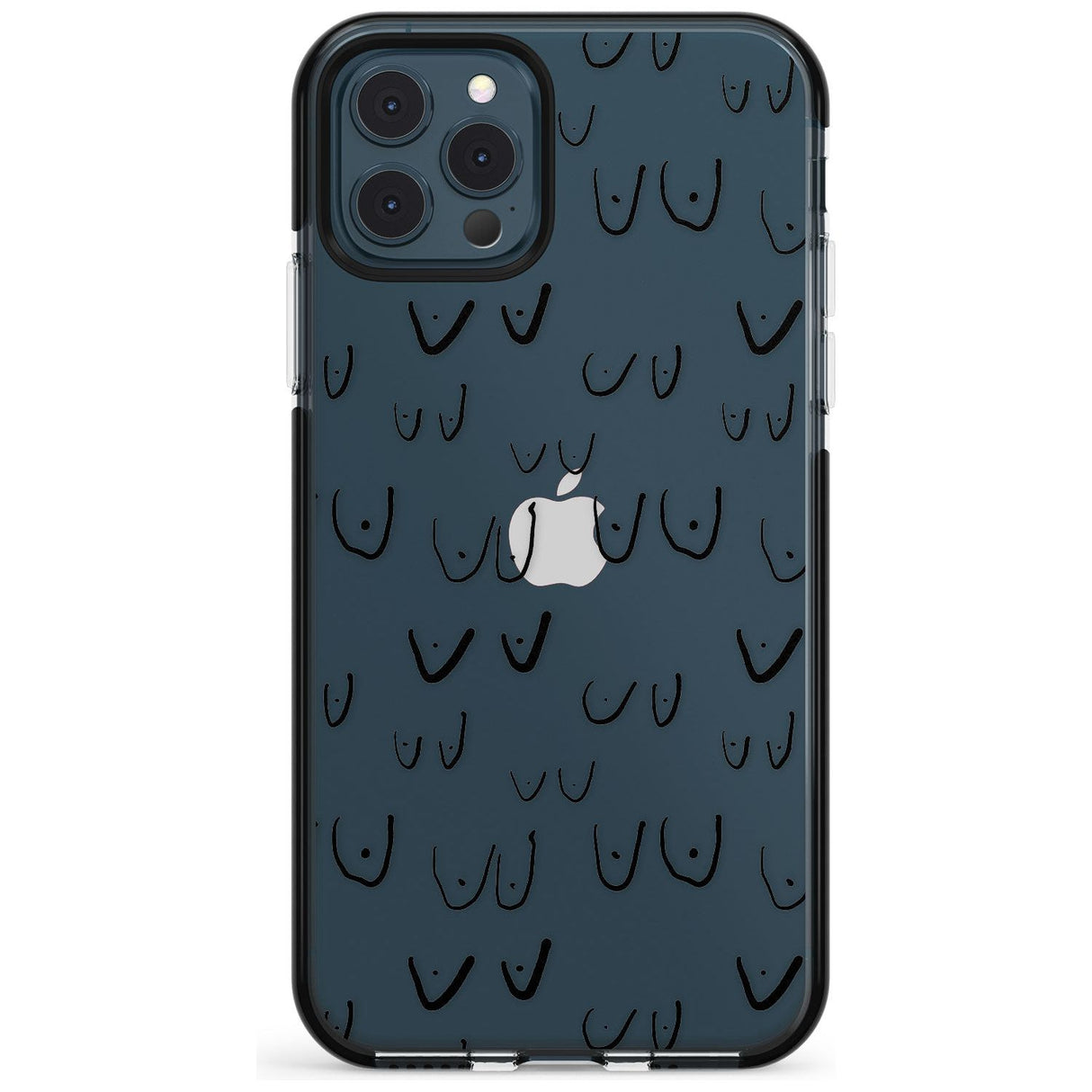 Boob Pattern (Black) Pink Fade Impact Phone Case for iPhone 11