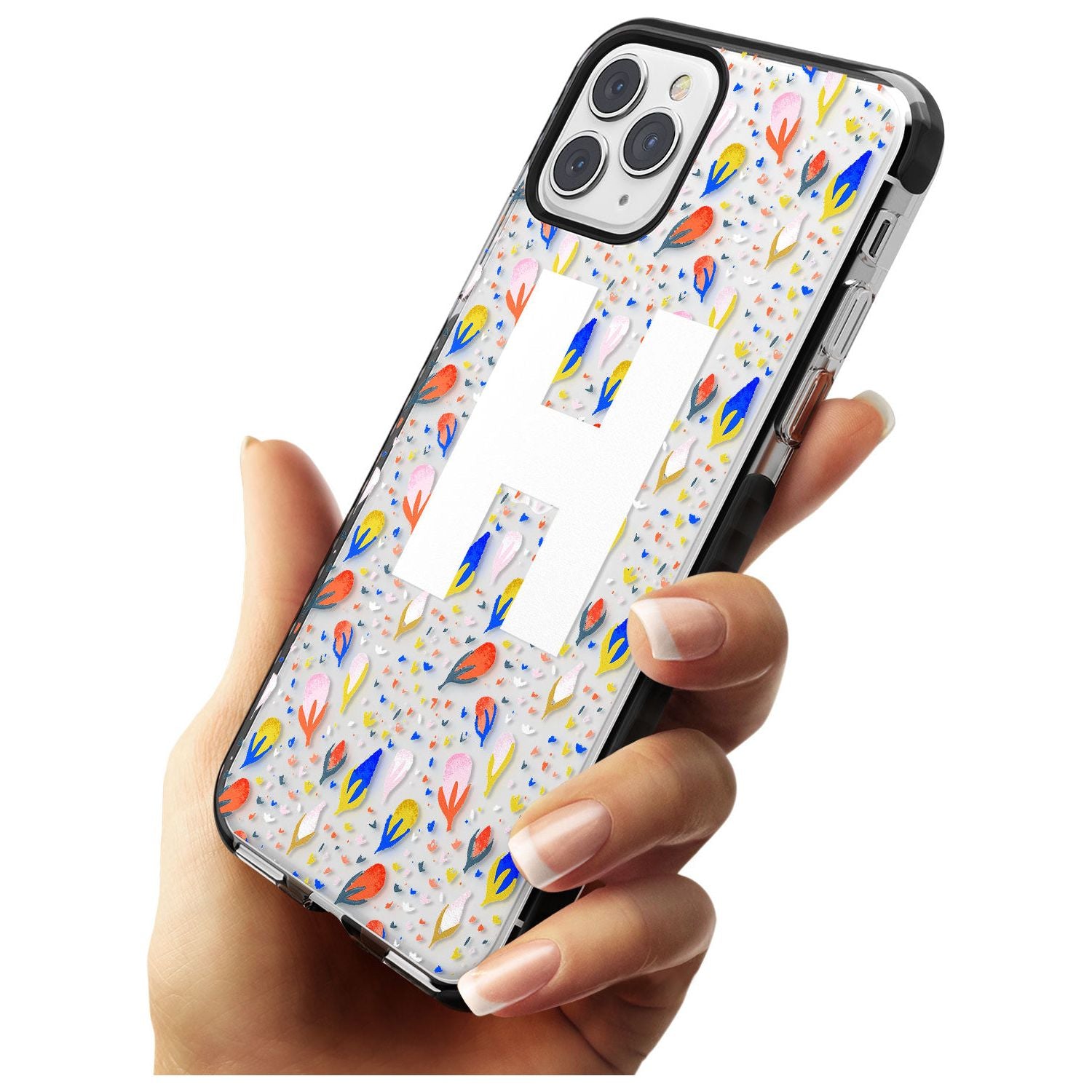 White Monogram Floral iPhone Case   Custom Phone Case - Case Warehouse