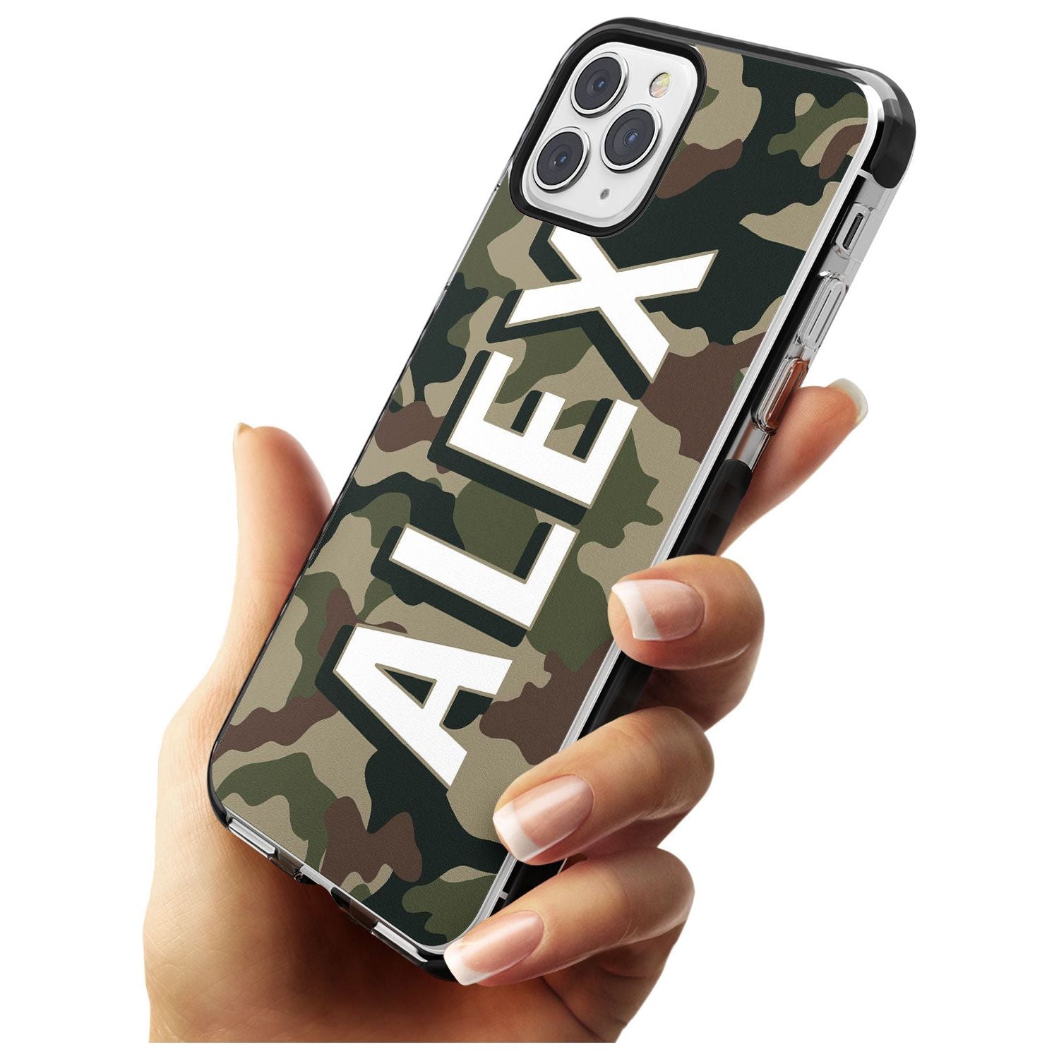 Classic Green Camo Pink Fade Impact Phone Case for iPhone 11
