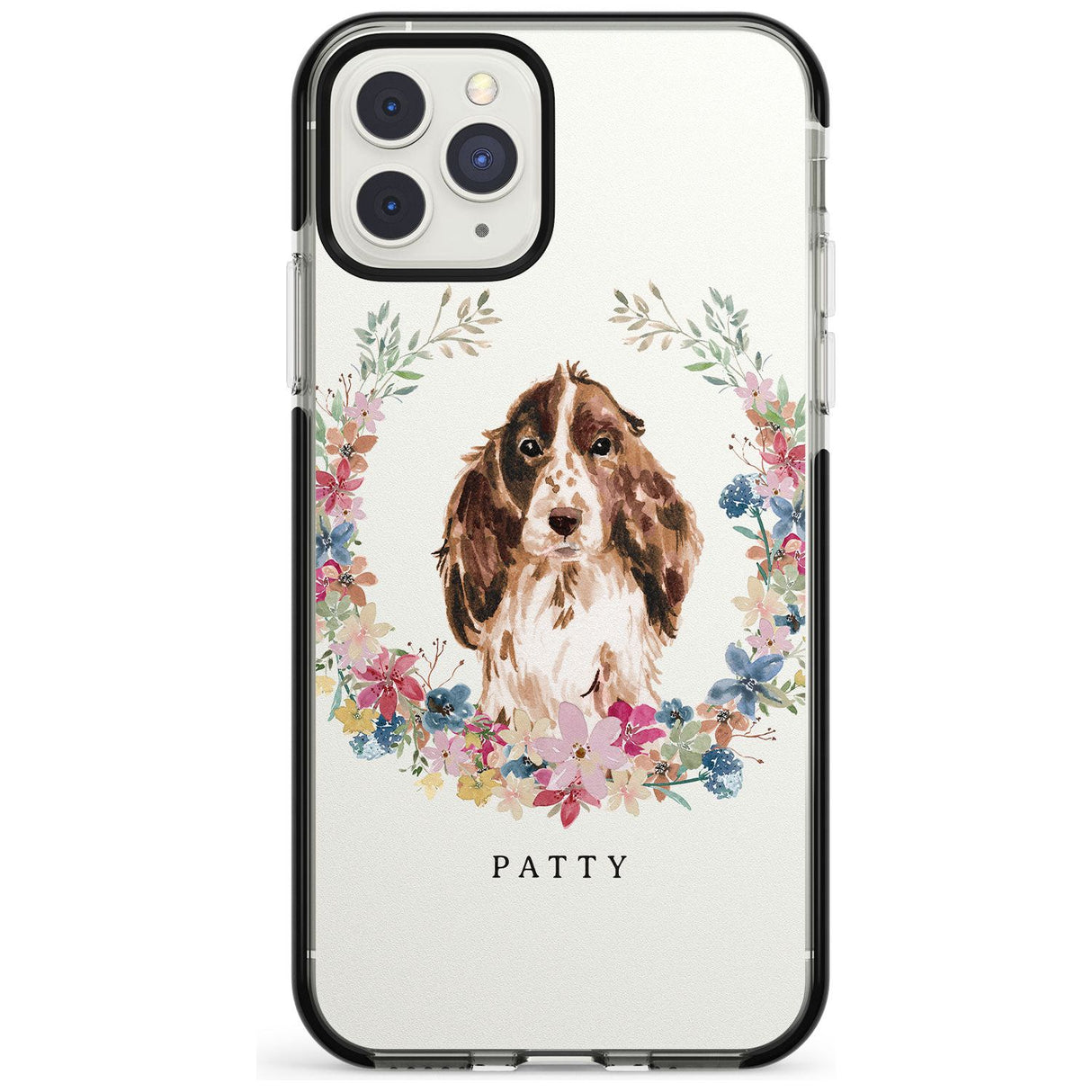 Brown Cocker Spaniel - Watercolour Dog Portrait Black Impact Phone Case for iPhone 11 Pro Max
