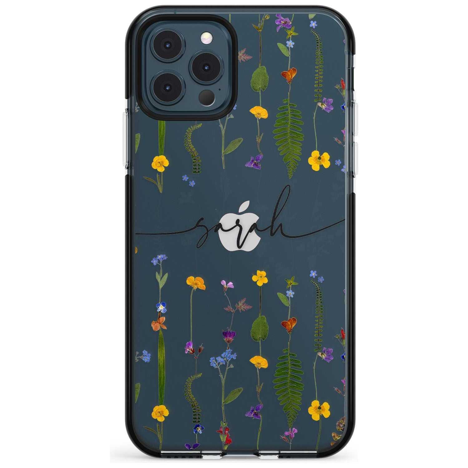 Custom Wildflower Lines Pink Fade Impact Phone Case for iPhone 11