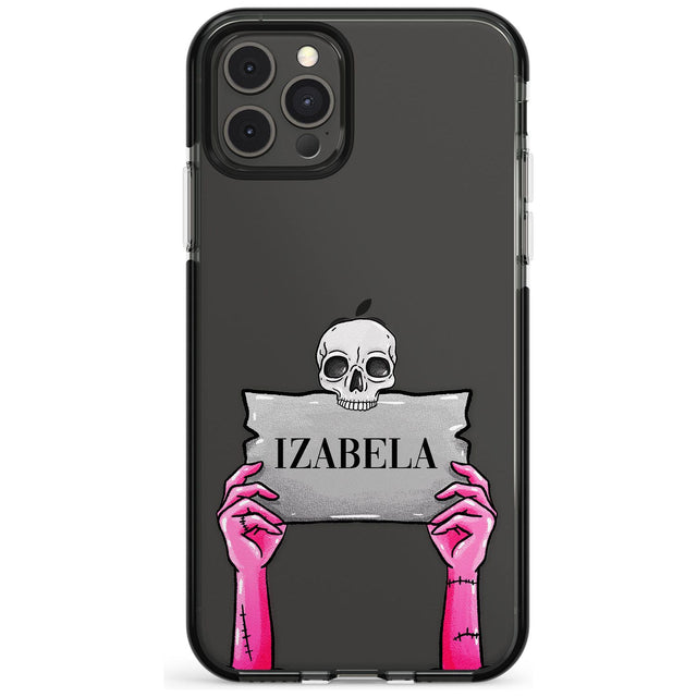 Personalised Grave Plaque Black Impact Phone Case for iPhone 11