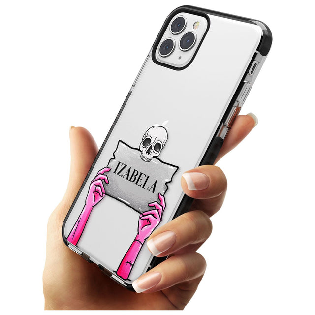 Personalised Grave Plaque Black Impact Phone Case for iPhone 11