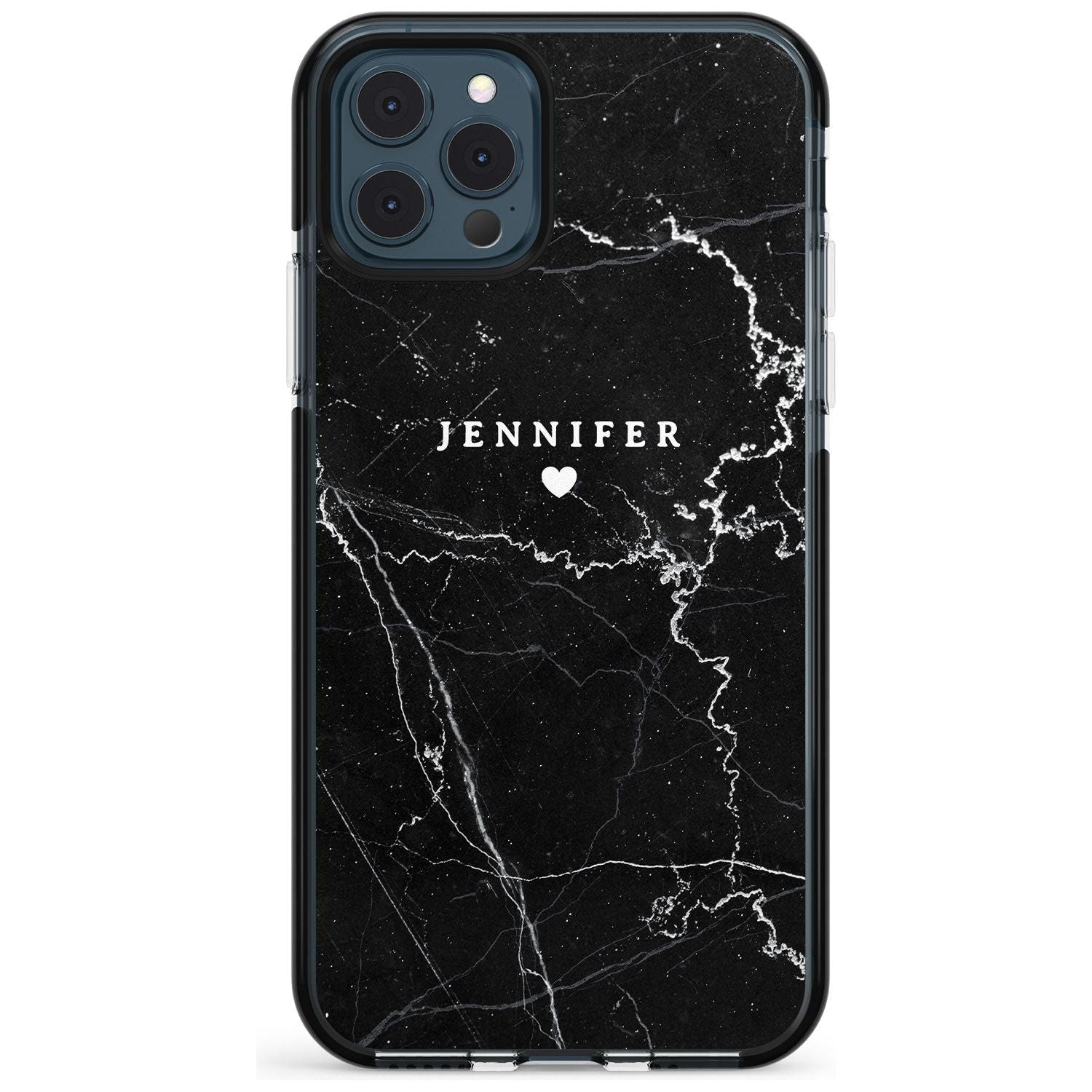Personalised Black Marble Pink Fade Impact Phone Case for iPhone 11