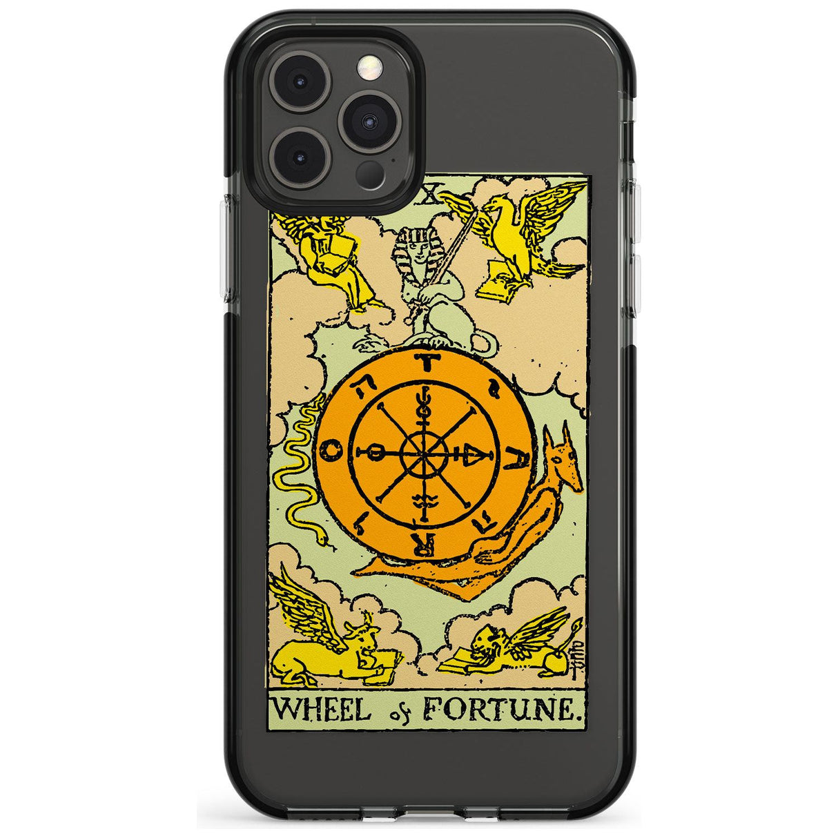 Wheel of Fortune Tarot Card - Colour Pink Fade Impact Phone Case for iPhone 11