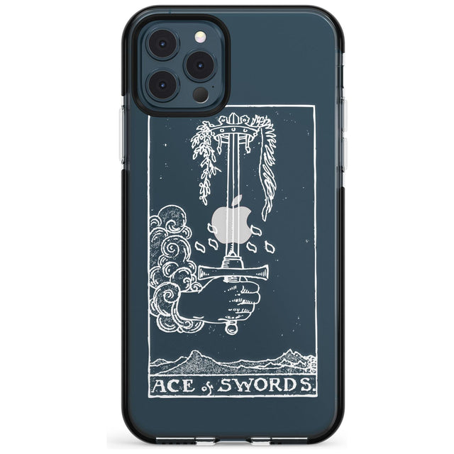 Ace of Swords Tarot Card - White Transparent Pink Fade Impact Phone Case for iPhone 11