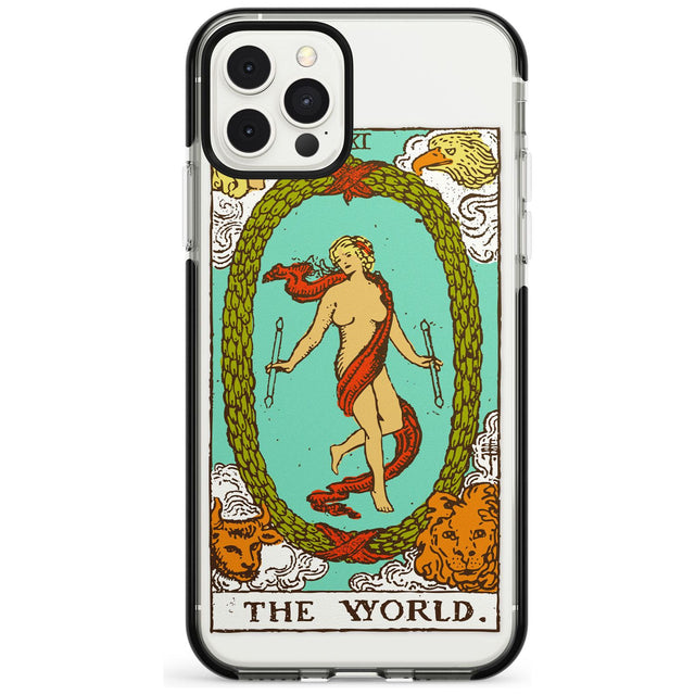 The World Tarot Card - Colour Pink Fade Impact Phone Case for iPhone 11
