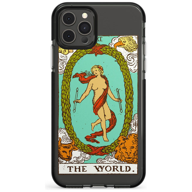 The World Tarot Card - Colour Pink Fade Impact Phone Case for iPhone 11