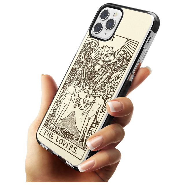 The Lovers Tarot Card - Solid Cream Pink Fade Impact Phone Case for iPhone 11