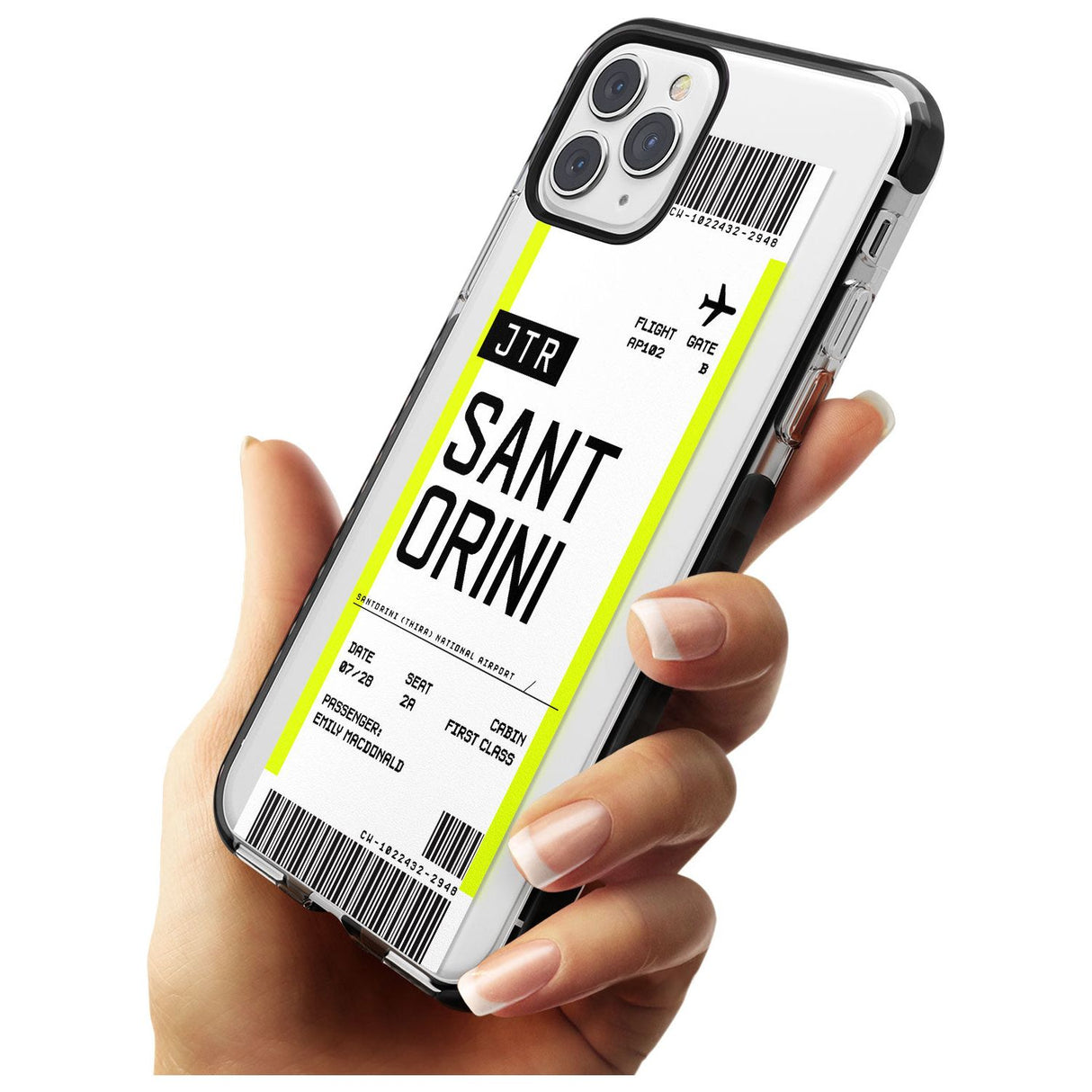 Santorini Boarding Pass iPhone Case   Custom Phone Case - Case Warehouse