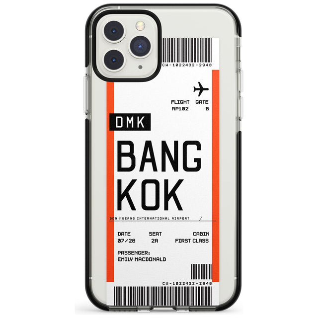 Bangkok Boarding Pass iPhone Case  Black Impact Custom Phone Case - Case Warehouse