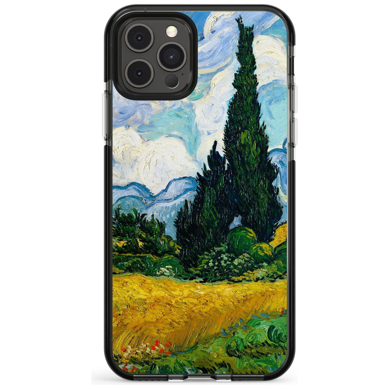 Wheat Field with Cypresses by Vincent Van Gogh Pink Fade Impact Phone Case for iPhone 11