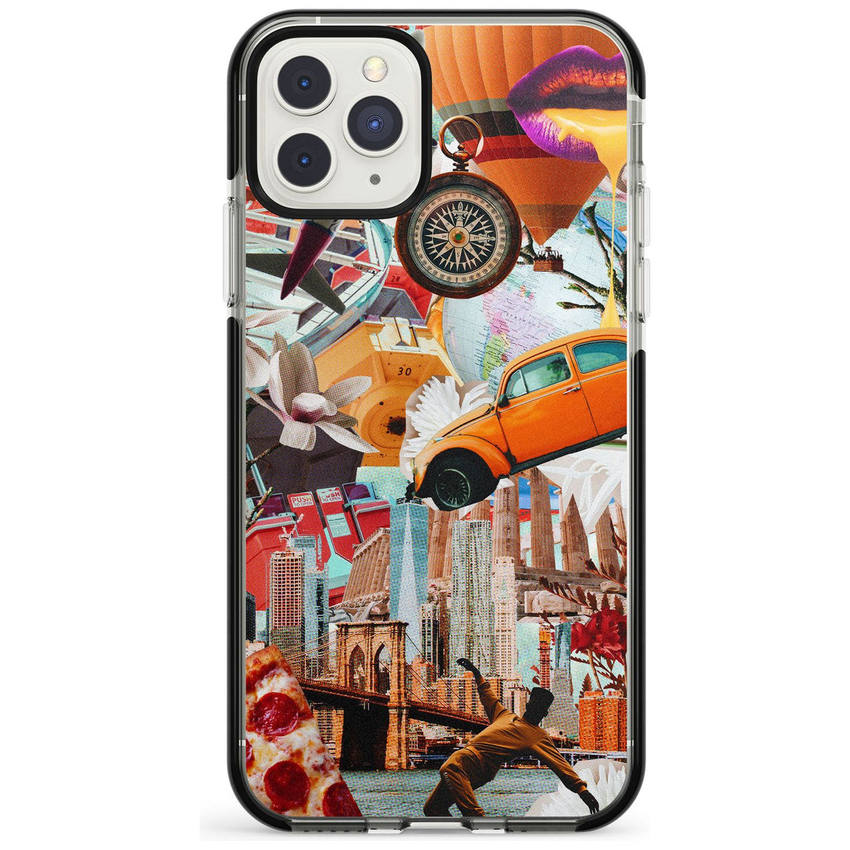Vintage Collage: New York Mix Black Impact Phone Case for iPhone 11 Pro Max