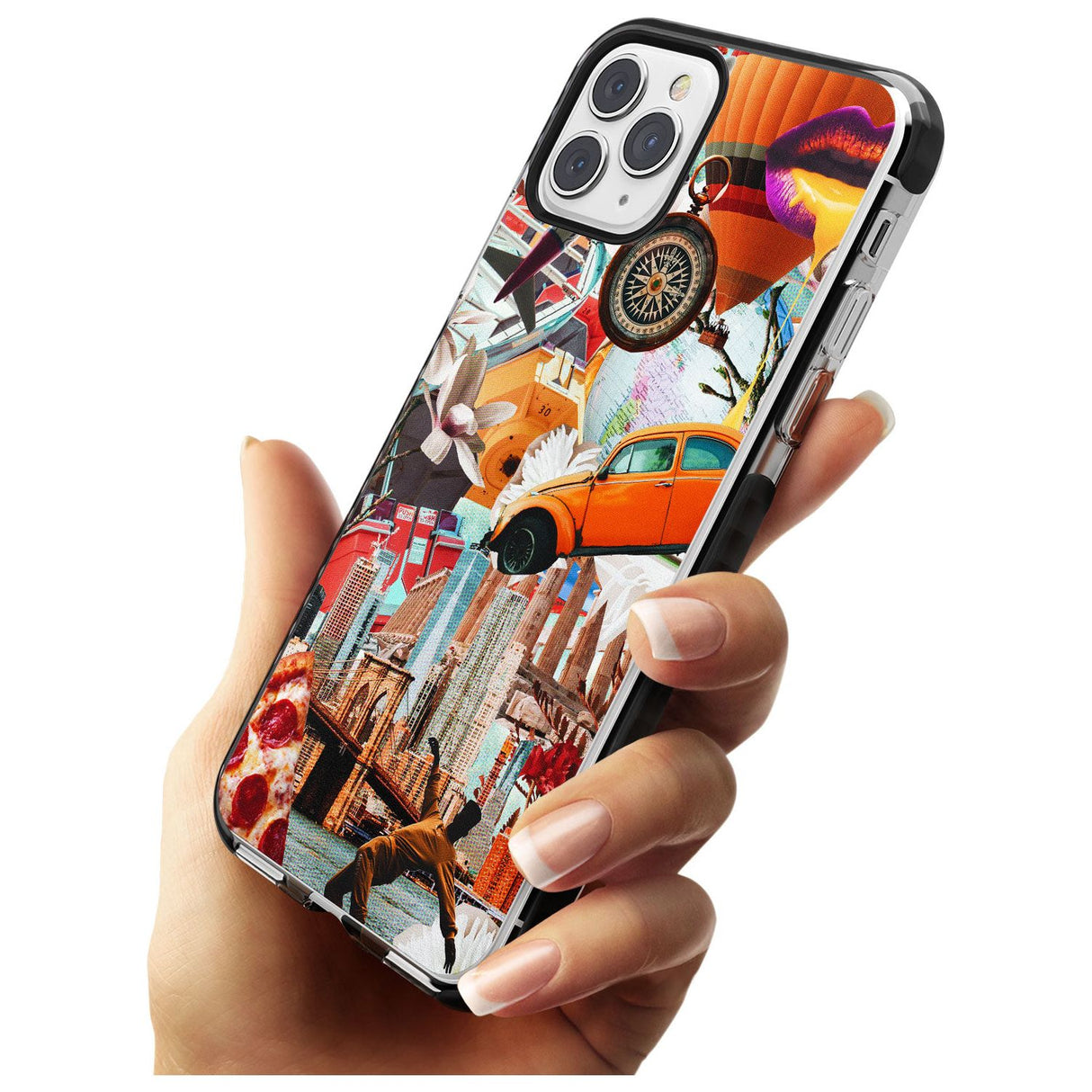 Vintage Collage: New York Mix Black Impact Phone Case for iPhone 11 Pro Max