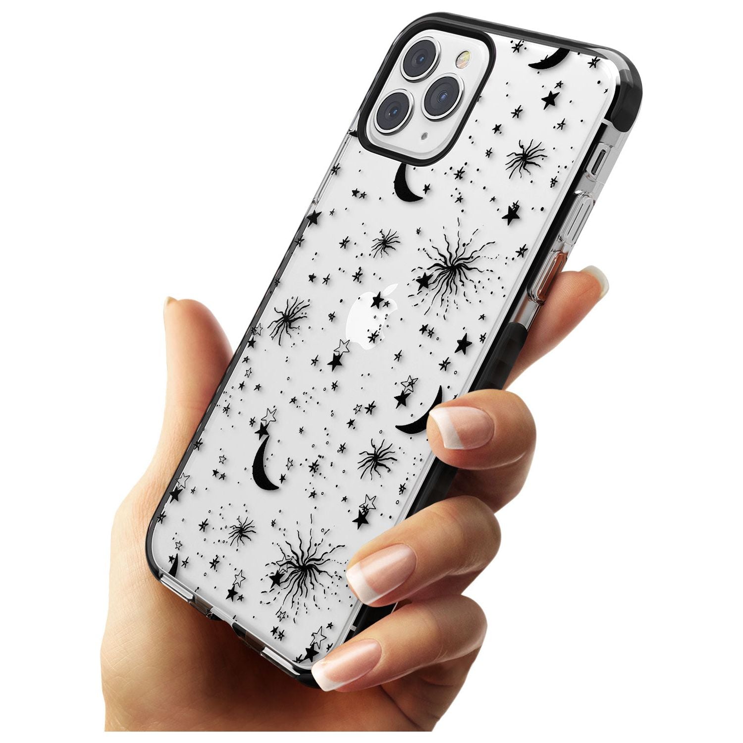 Moons & Stars Black Impact Phone Case for iPhone 11 Pro Max