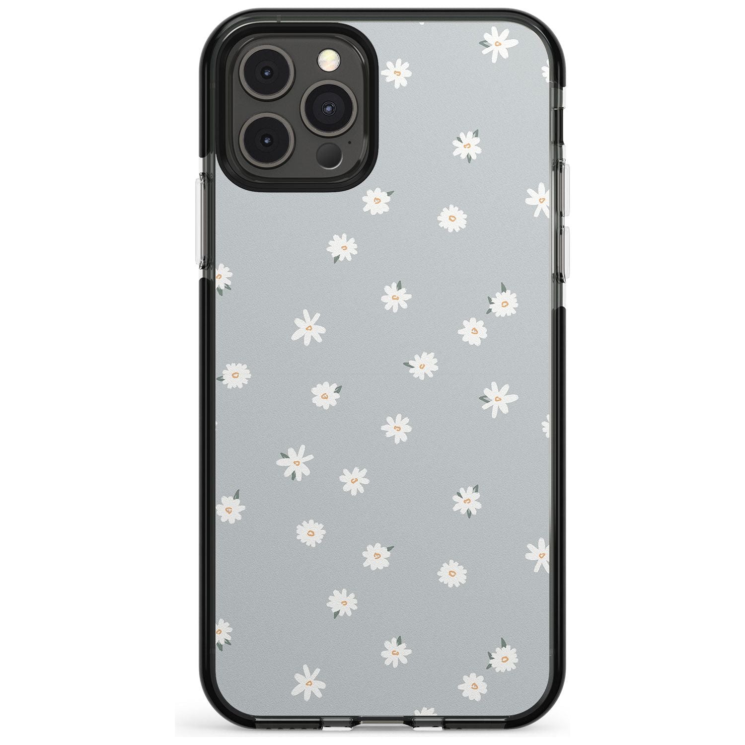 Painted Daises - Blue-Grey Cute Floral Design Pink Fade Impact Phone Case for iPhone 11