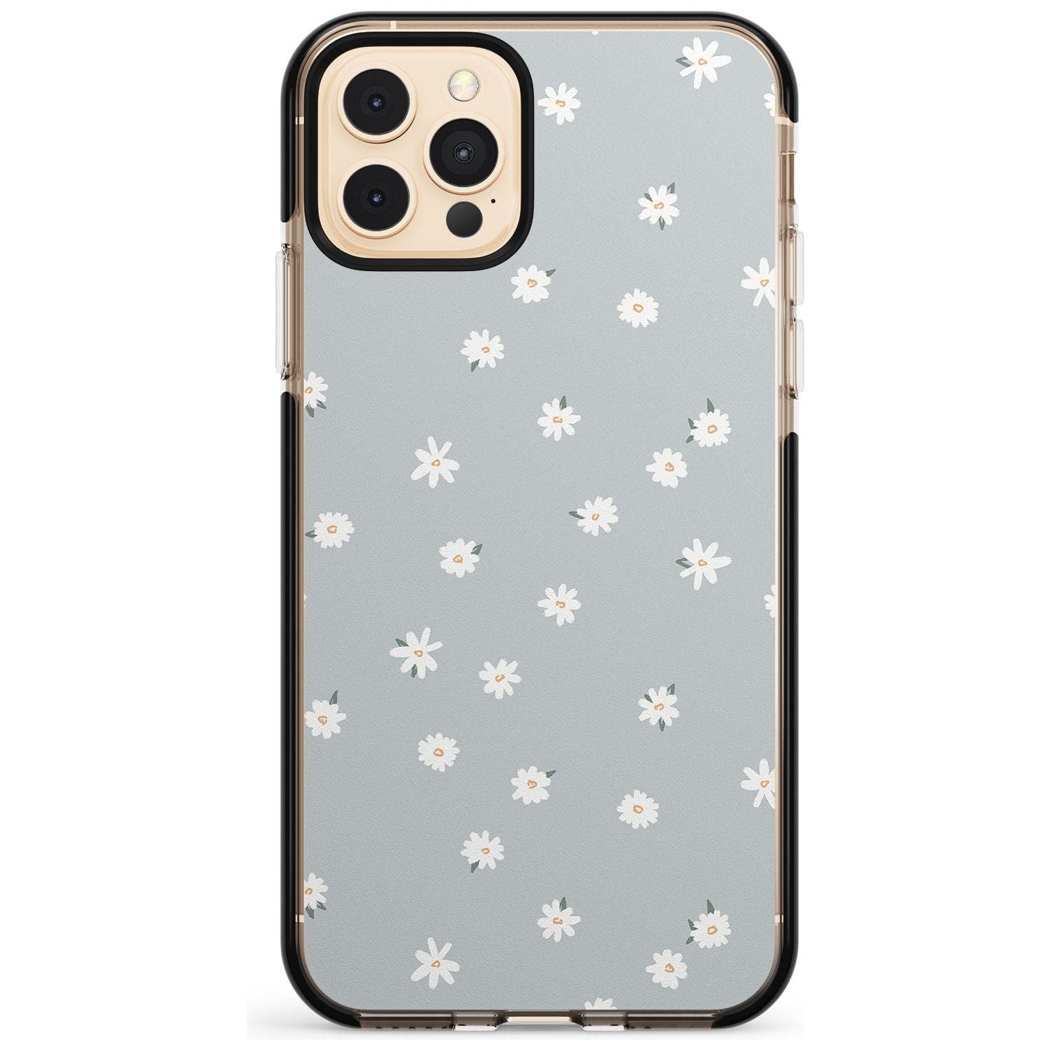 Painted Daises - Blue-Grey Cute Floral Design Pink Fade Impact Phone Case for iPhone 11