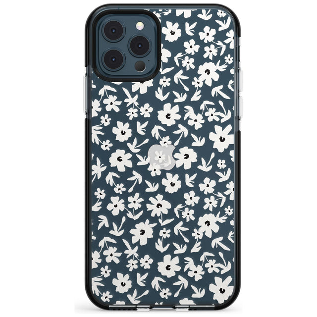 Floral Print on Clear - Cute Floral Design Pink Fade Impact Phone Case for iPhone 11