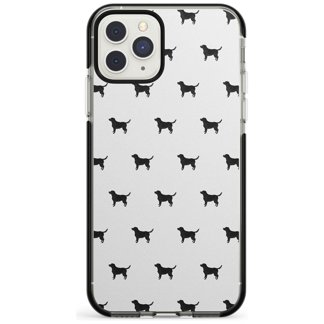 Black Labrador Dog Pattern Black Impact Phone Case for iPhone 11 Pro Max
