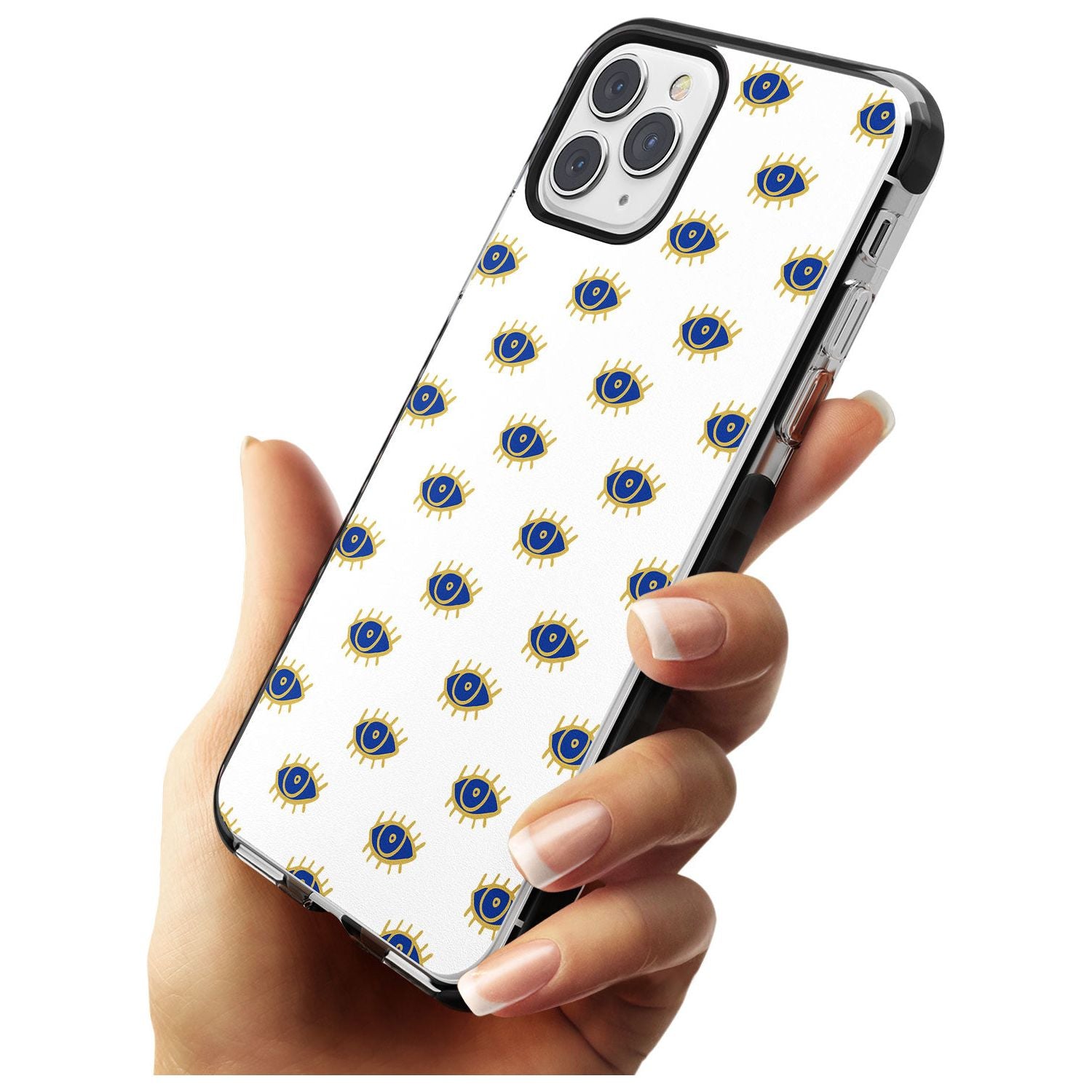 Gold Eyes Psychedelic Eyes Pattern Black Impact Phone Case for iPhone 11 Pro Max
