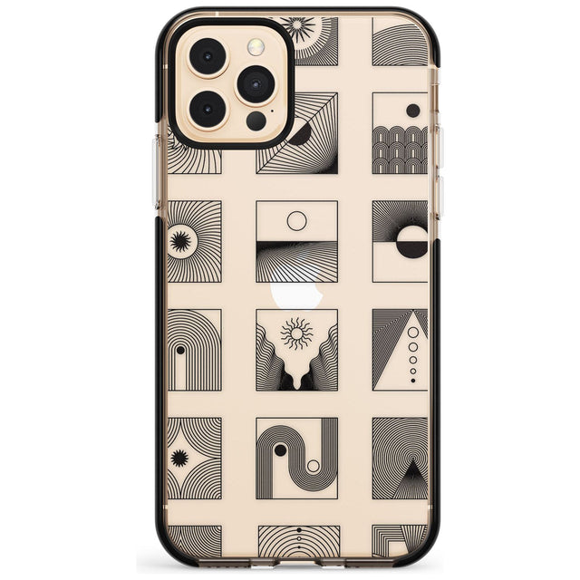 Abstract Lines: Mixed Pattern #2 Pink Fade Impact Phone Case for iPhone 11